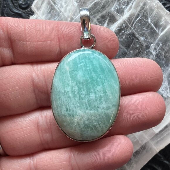 Amazonite Pendant Crystal Stone Jewelry - Picture 6 of 7